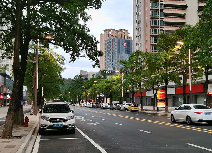 商友照明定制路灯助力东莞南城���花路道路亮化工�E�徏�? width=