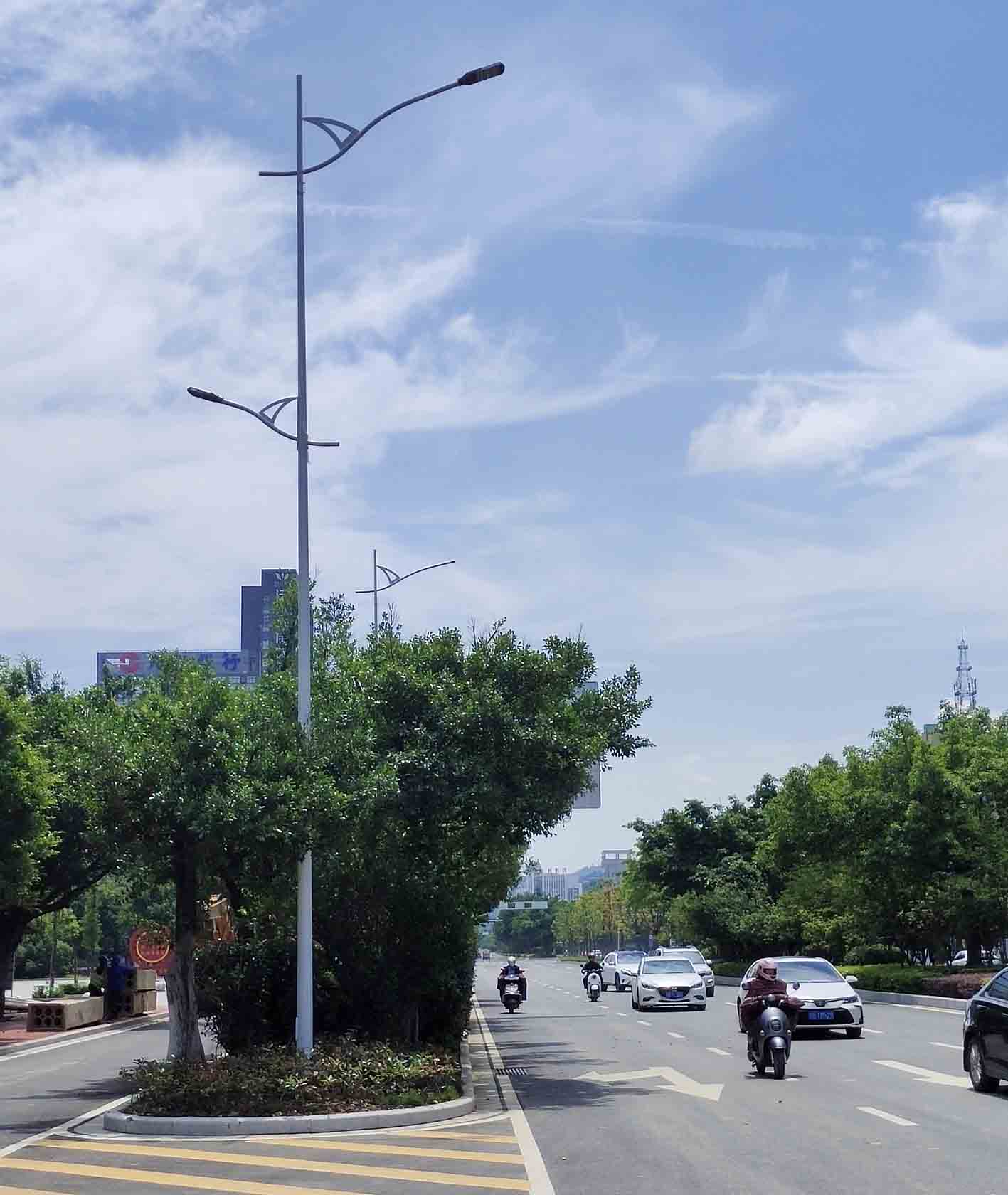 商友照明定制路灯助力龙南市龙���大道提升改造工�E�徏�? width=